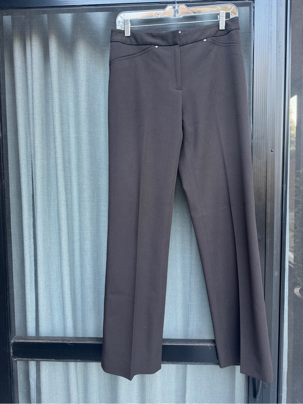 Elliott Lauren chocolate brown Straight Leg Trouser Pants Size 6